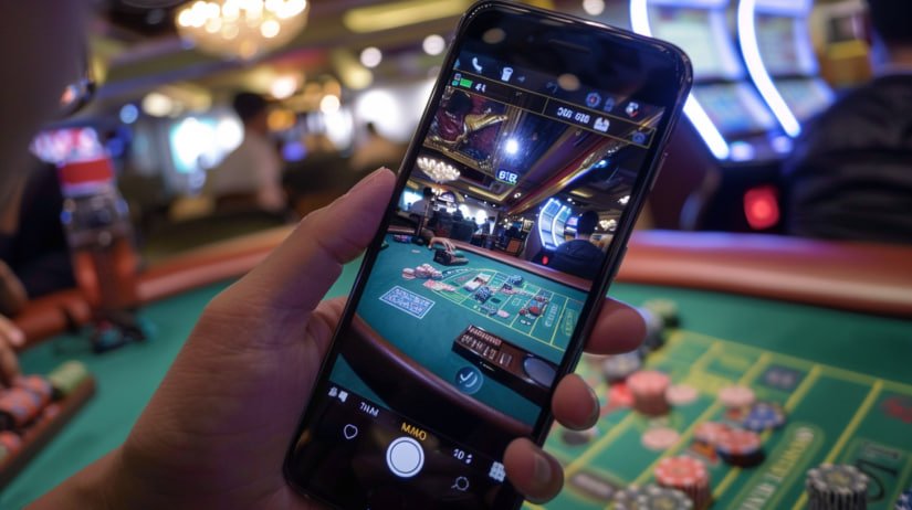 Filipino player using top646 bet section on a smartphone while commuting in the Philippines